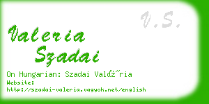 valeria szadai business card